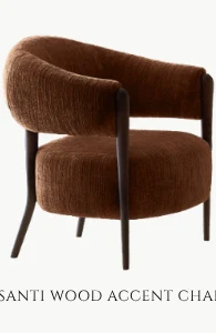 Santi Wood Accent Chair — Organic Modern mood board piece